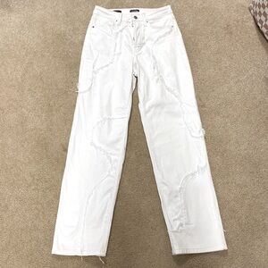 White Wild Fable Super High-Rise Straight Leg